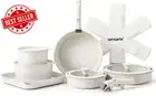 17-Piece Nonstick Pots & Pans Set Removable Handle Induction Oven Safe
