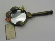 Decorative Metal and Composite Hand Held Mirror With Butterflies And Flowers