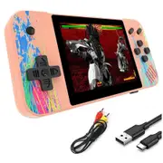 Nevenka 3.5inch Screen Retro Handheld Game Console 800 Classic FC Games Support to TV Output-Pink