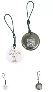 Google Review Keychain x 2 NFC & QR Code enabled. Tap Keychain to review!