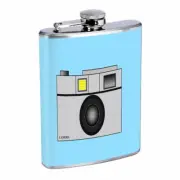 Camera Em1 Flask 8oz Stainless Steel Hip Drinking Whiskey