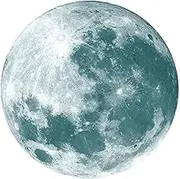 Homics Glow in The Dark Moon Wall Decals 11.8 inch Luminous Sticker at Night, Perfect Ceiling or Wall Decor for Kids' Bedroom
