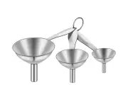 funnel,Set Of 3 Stainless Steel Funnels With Handlesstainless Steel Funnel, 3-Piece Mini Kitchen Funnel With Handle