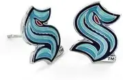 Aminco NHL Seattle Kraken NHL Seattle Kraken Logo Post Earrings, Team Color, One Size