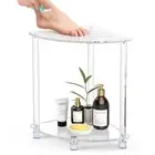 Corner Shower Stool, Clear Acrylic Shower Bench for Shaving Legs, Bath Seatin...