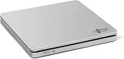 Hitachi-LG GP70 External DVD Drive, Slim Portable DVD Player/Writer for Laptop, Desktop PC, USB 2.0, Windows and Mac OS Compatible, M-Disc Support, 8X Read/Write Speed - Silver