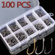 Barbed Carp Hooks Fishing Hooks Set Single Circle Fishing Hook Fly Fishing Jip