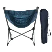 Portable Folding Steel Outdoor Hammock Camping Chair With Stand Padded Seat