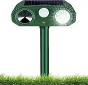 Solar Cat Repellent, Ultrasonic Animal Repeller Cat Deterrents Waterproof 3 Modes with Motion Sensor and Flashing Light, Solar Mole Repellent for Garden Yard Dogs Cats Birds Squirrels