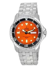 RATIO FreeDiver Professional Sunray Orange Dial Quartz 36JL140-ORG Mens Watch