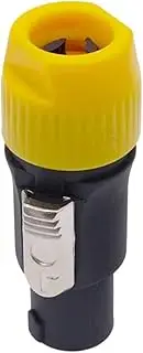 CCWUTQF Speaker Connector 4 Core Professional Audio Power Plug Speakon Connectors(C-Yellow)