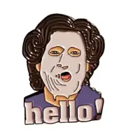Mrs Doubtfire Meringue Face HELLO! enamel Pin - Free AU Post - AU Stock