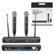 Audio UHF Wireless Microphone System 2CH Handheld Church Dynamic KaraoK Mic KTV