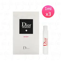 在飛比找Yahoo奇摩購物中心優惠-Dior迪奧 HOMME SPORT淡香水1ml*3