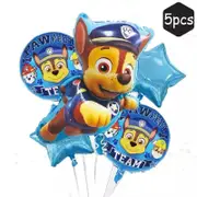 5pcs Puppy Dogs Theme Foil Balloon Set Kids Boys Birthday Party Decorations