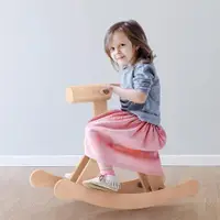 在飛比找ETMall東森購物網優惠-牙牙出品 全實木木制木馬嬰兒童寶寶搖馬周歲禮物玩具搖椅1-6