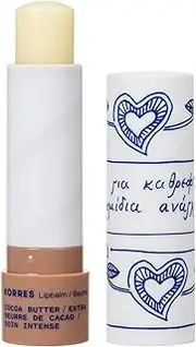 KORRES Nourishing Lip Balm Cocoa Butter, Extra Care for Dry Lips, Lip Care with Shea Butter, Colourless & Vegan, 4.5 g
