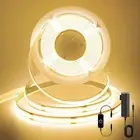 Pandery COB LED Strip,LED Strip Lights 3M/9.84ft,Touch Dimmable warml white