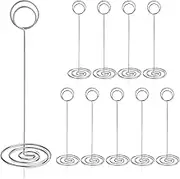 Table Number Holders 10Pcs - 8.75 inch Place Card Holder Tall Table Number Stands for Wedding Party Graduation Reception Restaurant Home Centerpiece Decorations Office Memo (Silver)
