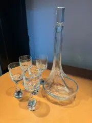 Baccarat Crystal Wine Glasses Set Vintage France