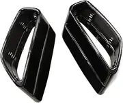 1 Pair Stainless Steel Car Rear Exhaust Cover Compatible for BMW G30 G31 528 530 525 2018-2021 Muffler Tip Cover Trim Tail Throat Frame(Black)