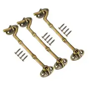 4.7" Cabin Hooks Eye Latch Door Window Hook with Mounting Screws Bronze 3pcs