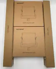 NEEWER 2 Pack Bi-Color LED Light Stand Kit Studio Photography
