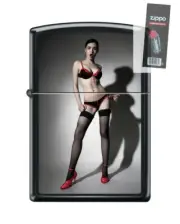 Zippo Red Shoe Girl Series III, #2 Lighter + FLINT PACK