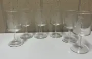 Vintage Avon First Lady of Avon Mrs Albee Etched Wine Glasses Set of 6