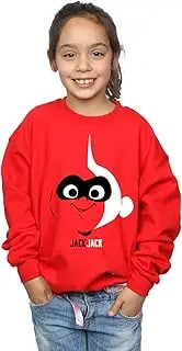 [Absolute Cult] Disney Girls Incredibles 2 Incredible Baby Sweatshirt Red 12-13 years