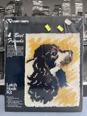 Crafts crochet Latch Hook Kit #4872 dog Best Friends Cocker Spaniel VTG Sealed