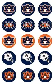 Bottle Cap images, necklace images, 1in circle images, precut, Auburn Football