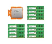 AMD EPYC 9654 Processors 2.4GHz CPU With SKhynix 384GB（12*32GB) DDR5 4800MHz RAM