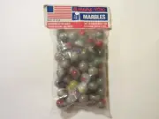 Vintage Gladding-Vitro Agate Bag Of 45 Marbles