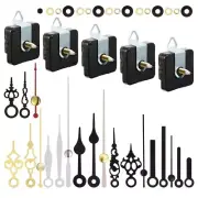 5 Pcs Clock Movement Mechanism Parts Silence Quartz DIY Wall Clock with 72942