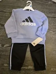 Adidas Toddler 2-Piece Set 24M – Light Blue Sweatshirt & Black Pants | Boys...