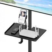 Universal Metal Clamp-On Shelf Pole Stand for TV Cart Stand Speaker Stand 1.58"
