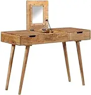 Dressing Table 112x45x76 cm Solid Mango Wood Bedroom Cabinet