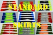 FIRE TIPPED SKIRTS, spinnerbait, Chatterbait fishing lure skirts. Qty:5 per pack
