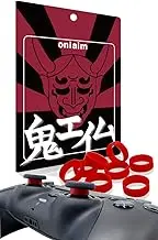 OniAim Thumbstick Protective Rings Silicone Anti Wear Stick Covers for PS4, PS5, Switch Pro Controller (8Pack) (Red)