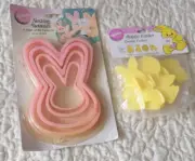 New Vintage Easter Cookie Cutters Plastic Bunnies Egg Chick Lamb NESTING BUNNIES