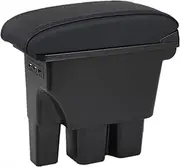 Car Centre Console Storage Box for S&uzuki for Jimny JB64W JB74W 2019 2020 2021 2022 2023 Car Armrest Box Central Storage Box with 3 USB BHYYDSS(A2 Leather)