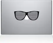 The Decal Guru 1905-MAC-13P-BLA Party Glasses Decal Vinyl Sticker, Black, 13"