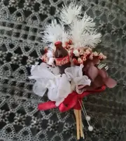Preserved flowers fancy buttonhole with Coca Cola bottle – Style 2