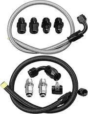 Power Steering Hose Kit 25Inch 6AN Fit for LS Swap Ls1 Ls3 Suitable for most General Motors, Power Steering Pump Hose Kit