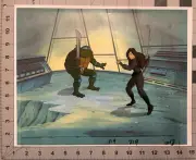 Teenage Mutant Ninja Turtle Cel COA Plus Sketch Leonardo And Lotus.