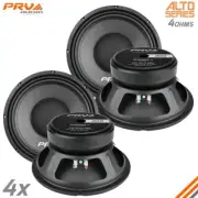 4x PRV Audio 10W650A-4 Midbass ALTO Car Audio 10" Speakers 4 Ohm 10A PRO 2600W