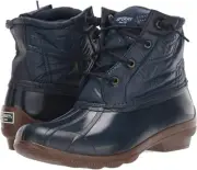 Sperry Top Sz. 11 M Spider Women's Syren Gulf Quilted Nylon Duck Boot Navy Blue