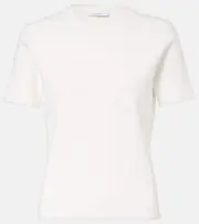 [Max Mara] Max Mara Adelio logo crêpe T-shirt UK 14 white