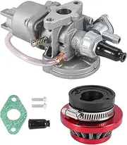 Ysyaxsyt Carburetor Carby + Red Air Filter + Stack for 2 Stroke 47Cc 49Cc Engine Parts Mini Moto Kids ATV Quad Dirt Pocket Bike Minimoto